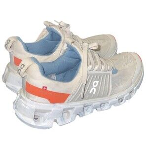 ON AND CLOUDPULSE cream salmon lace up shoes sneakers US Swiss Engineering Light